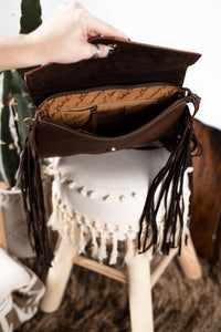 The Luckenbach Leather Fringe Purse