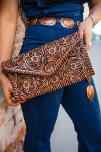 The Stampede Tooled Leather Purse