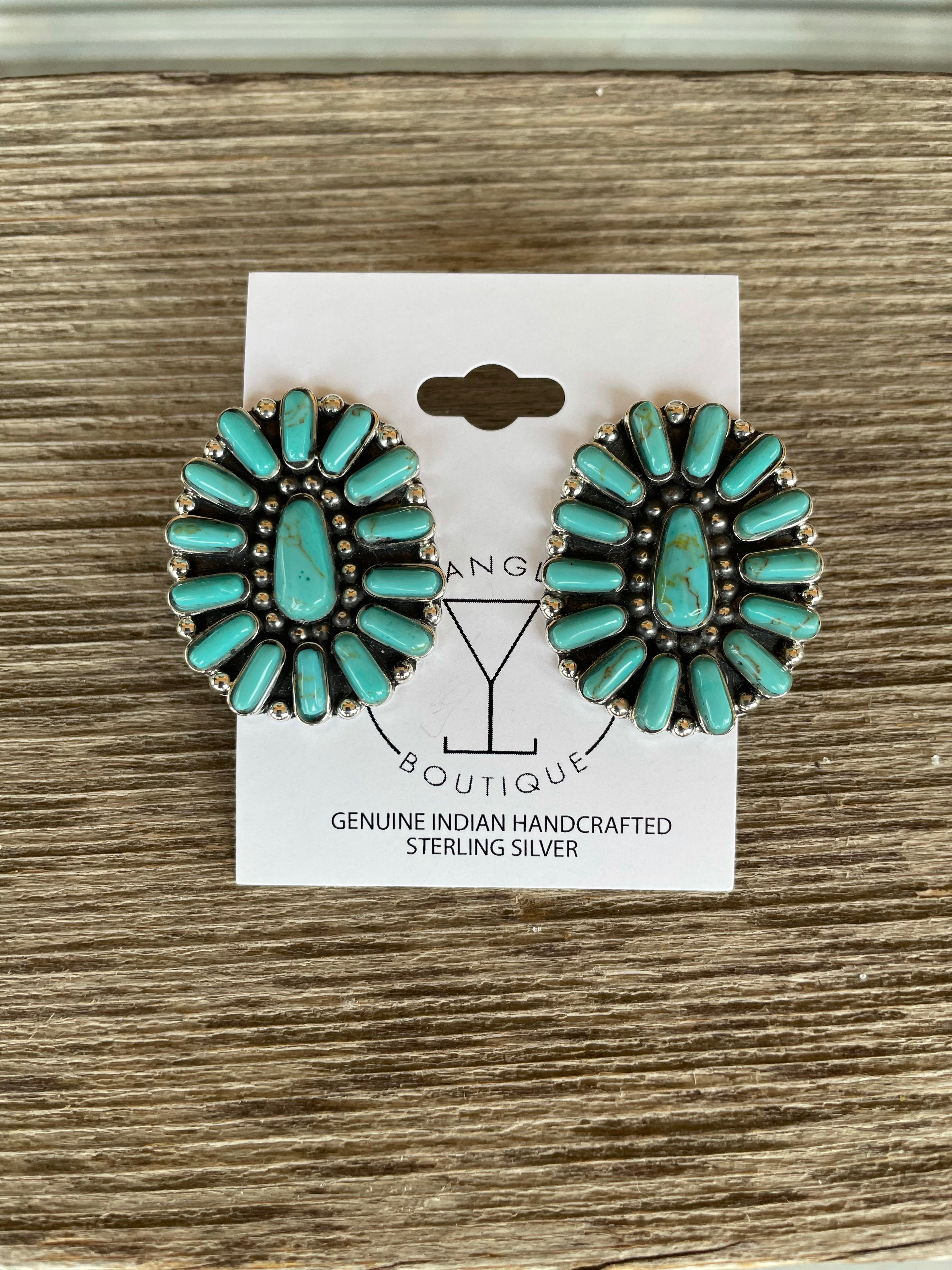 The Maren Turquoise Cluster Earrings