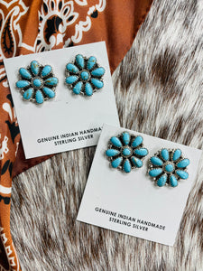 The Dupree Turquoise Cluster Earrings