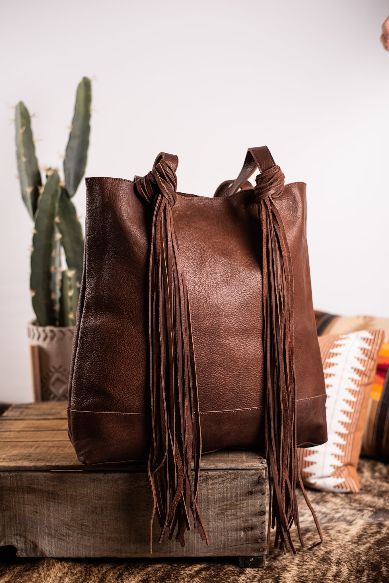 The Dunn Leather Tote - Dark Brown
