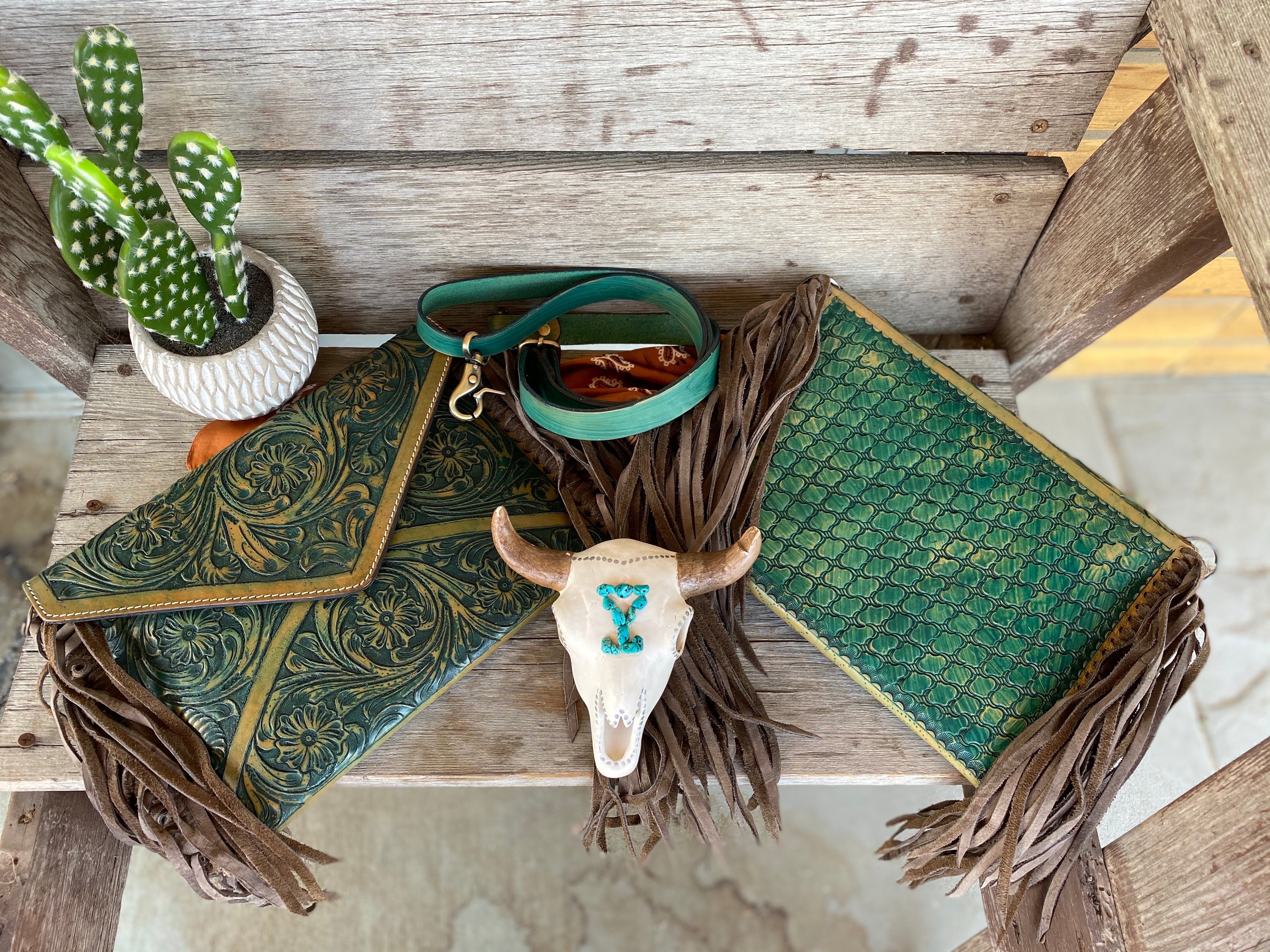 The Reckless Turquoise Fringe Purse